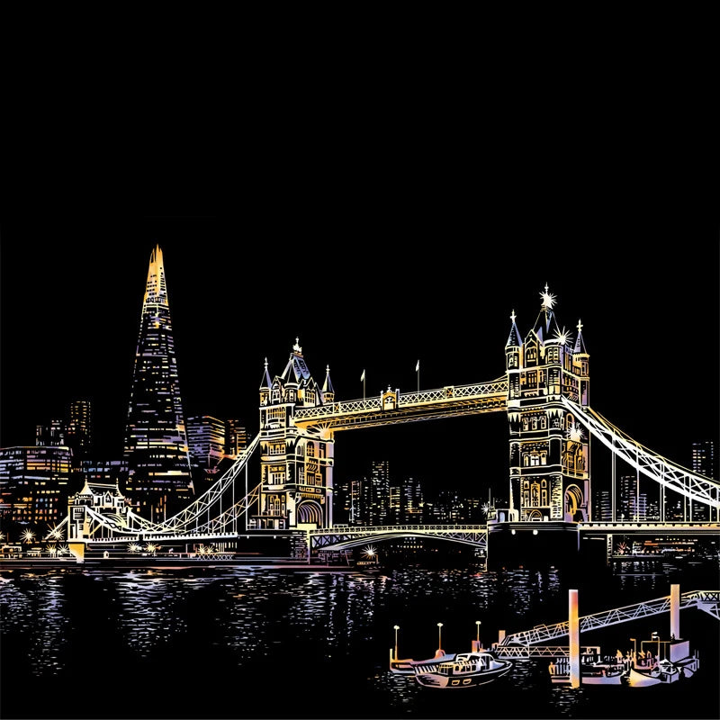 City Night Scratch Art