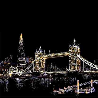 City Night Scratch Art